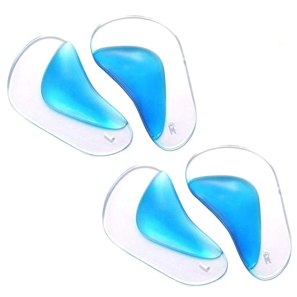 4pcs Orthopedic Gel Arch Support Insoles, Flat Feet Correction Silicone Pads