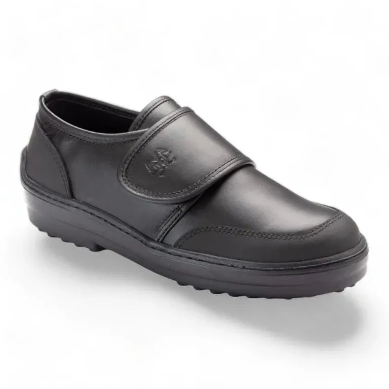 970 - Black Soft Leather Velcro for Boy by London Kids