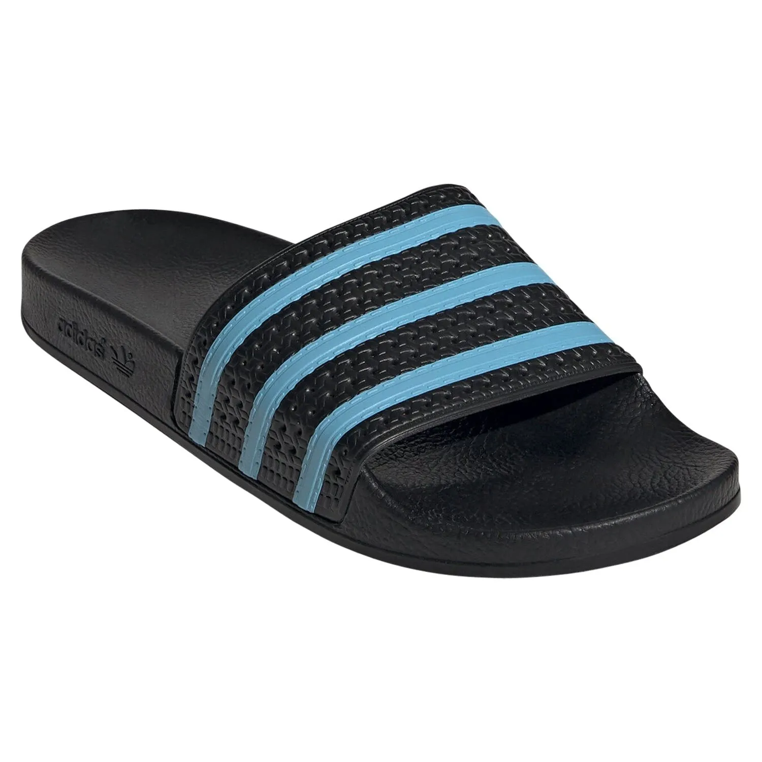 adidas Originals Adilette Slides - Black/Blue Glow