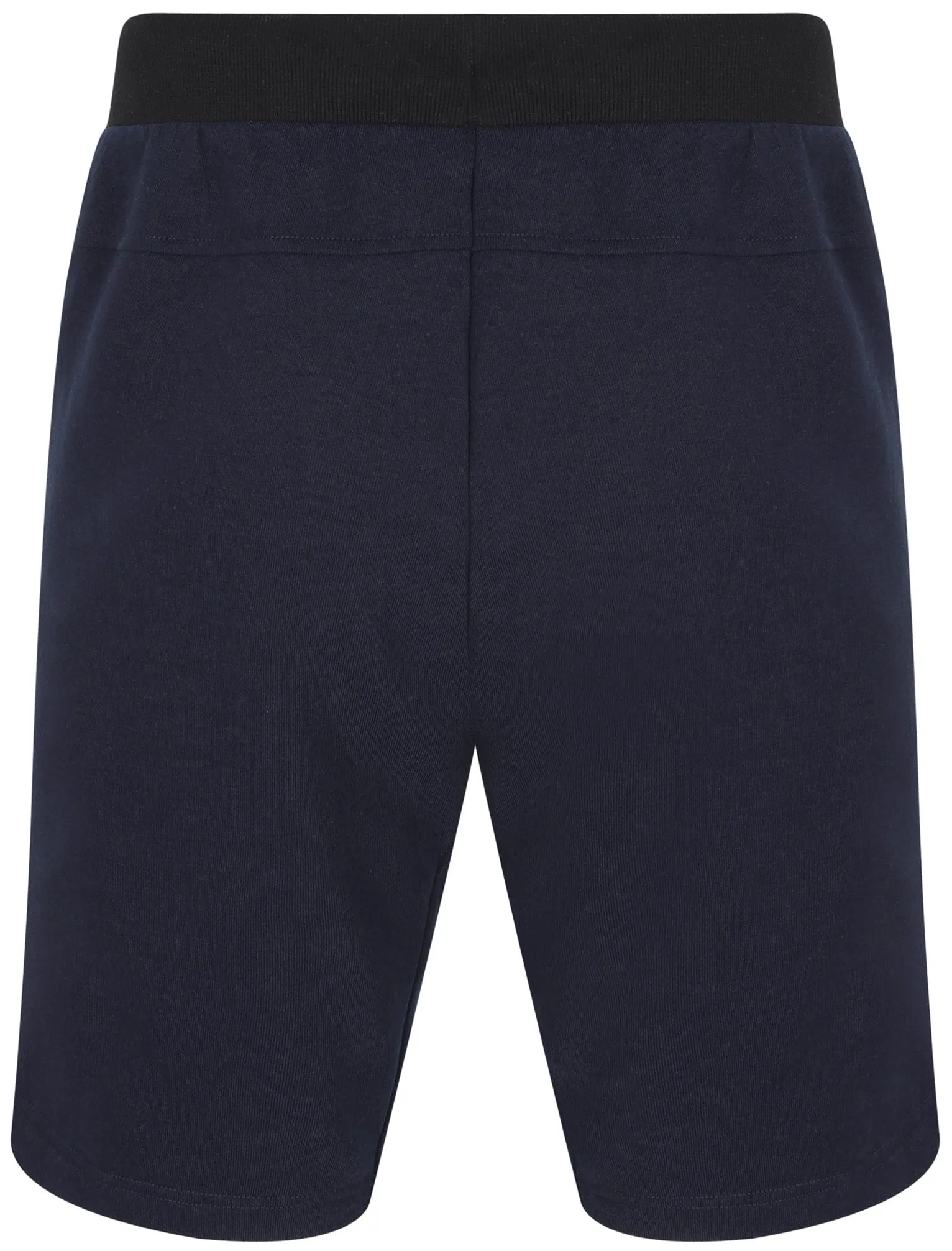 Akah Loop Back Fleece Jogger Shorts In Navy - Dissident