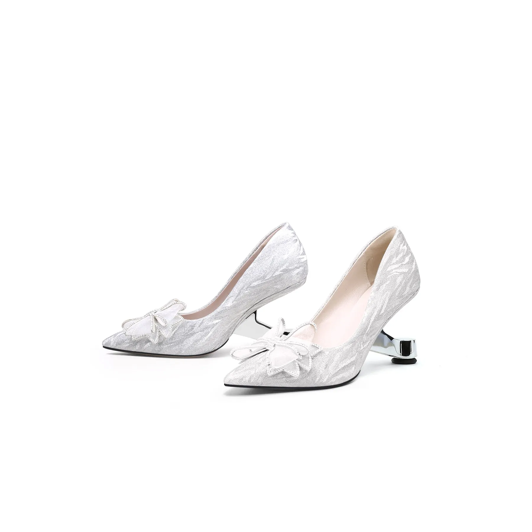 Blooming Bridal Lace Toe Pivot Pumps