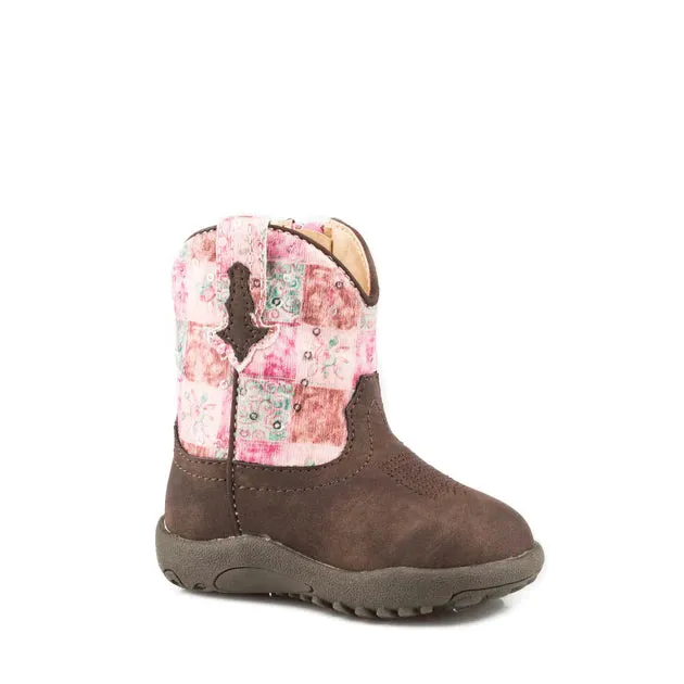 Cowbaby Floral Shine Roper Boots