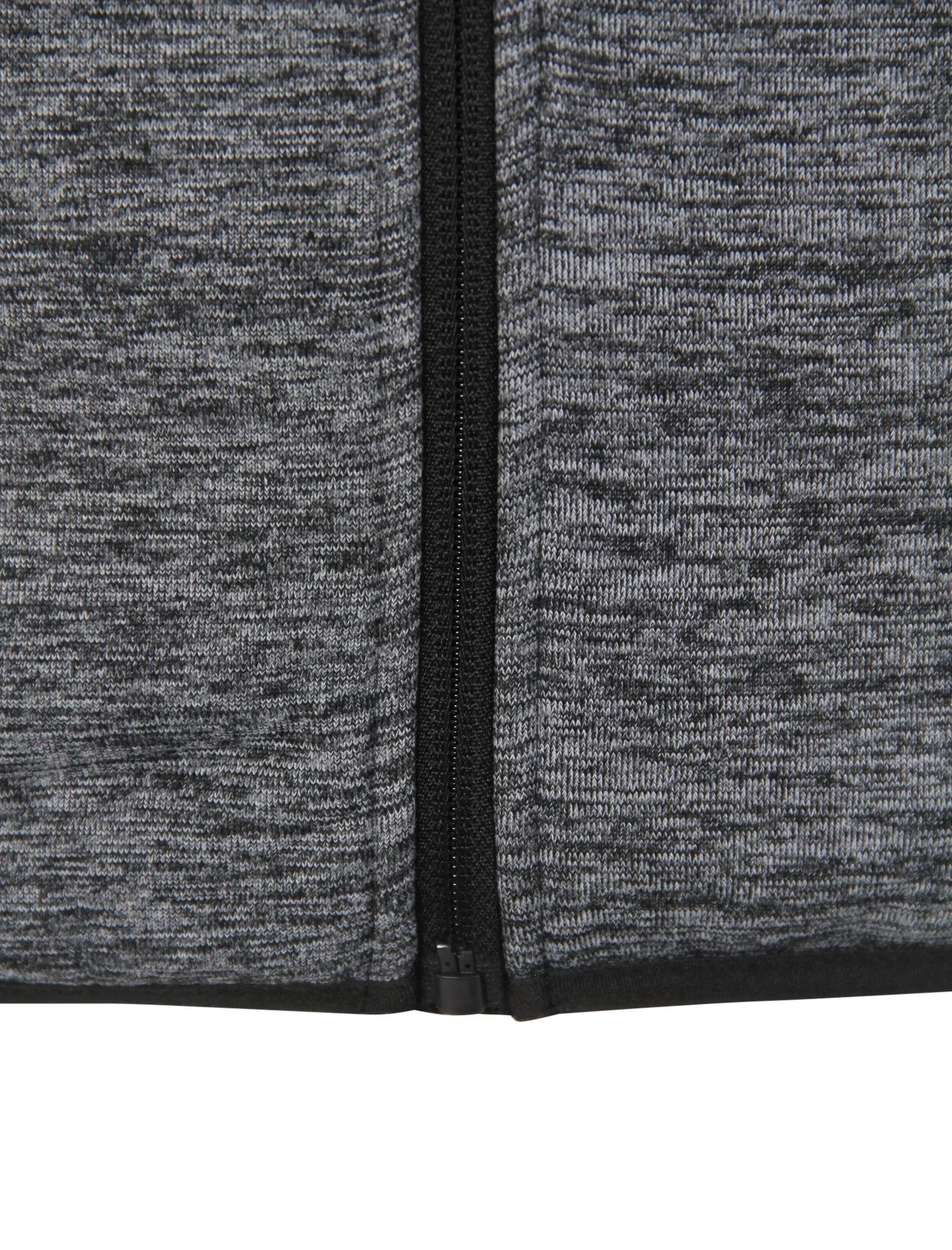 Crestfield Block Panel Zip Through Hoodie in Black / Grey Space Dye - Dissident