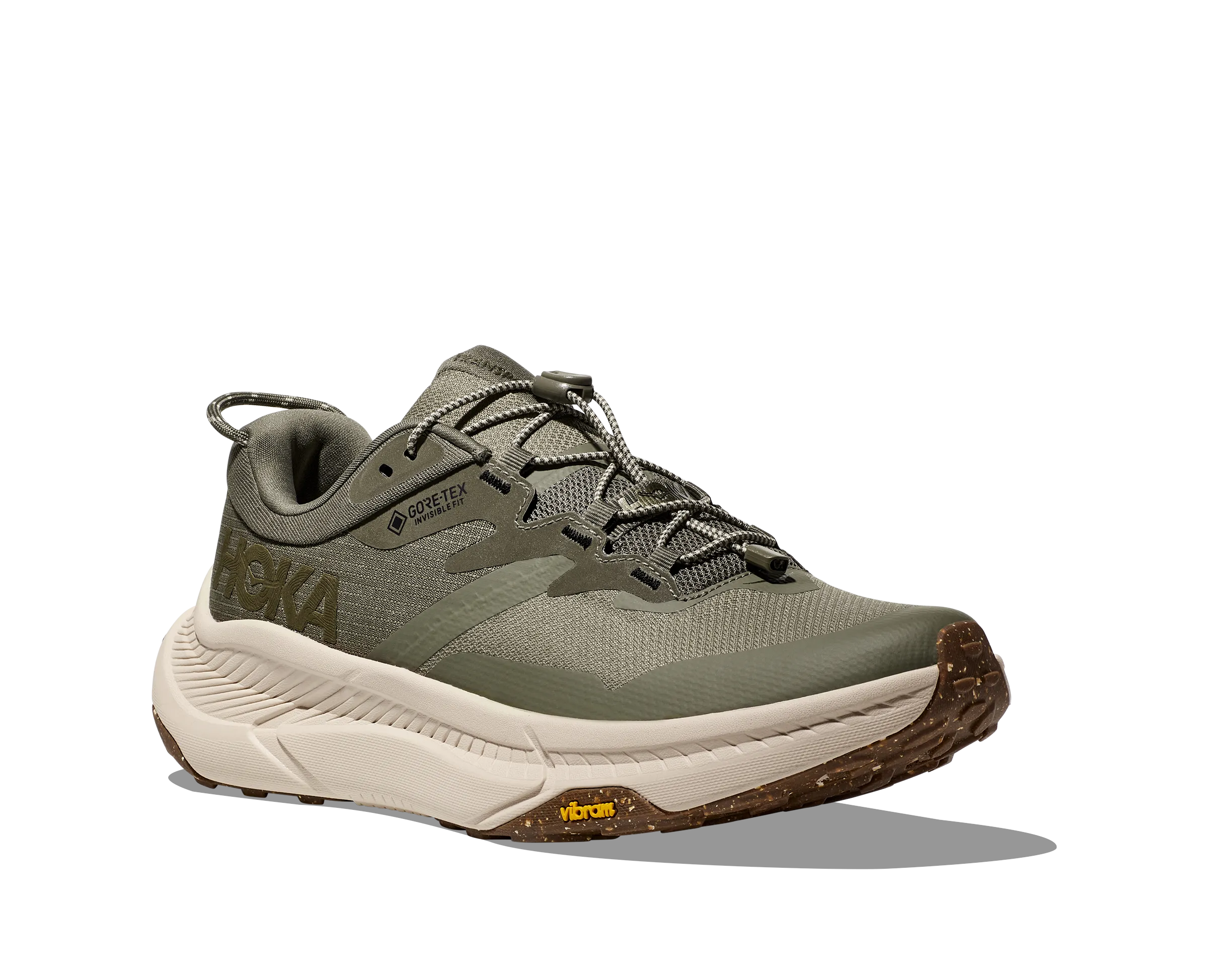 Hoka Mens Trainer Transport GTX Slate/Oat Milk