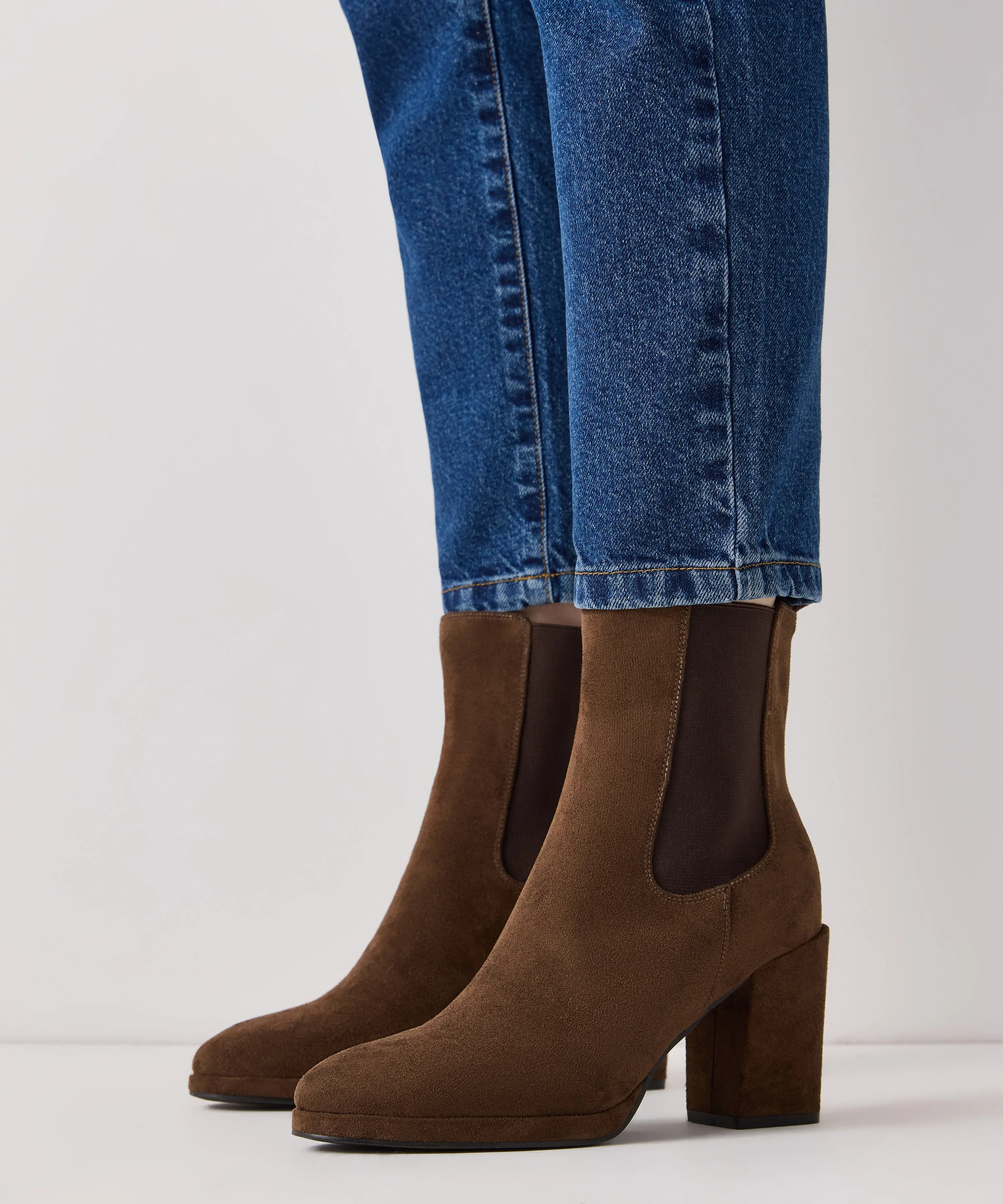 Ipekyol Suede Heeled Boots Brown