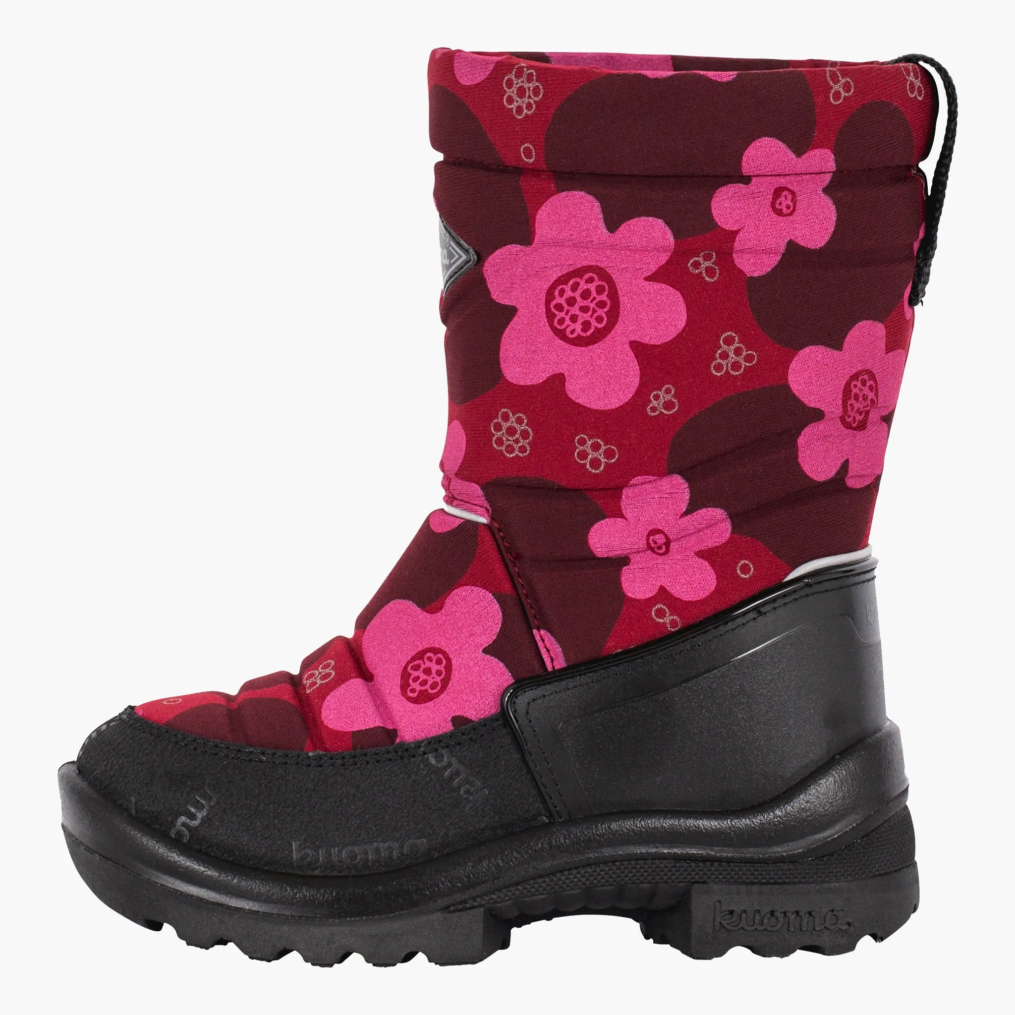 Kids´ winter boots Putkivarsi, Bordeaux Flower reflective