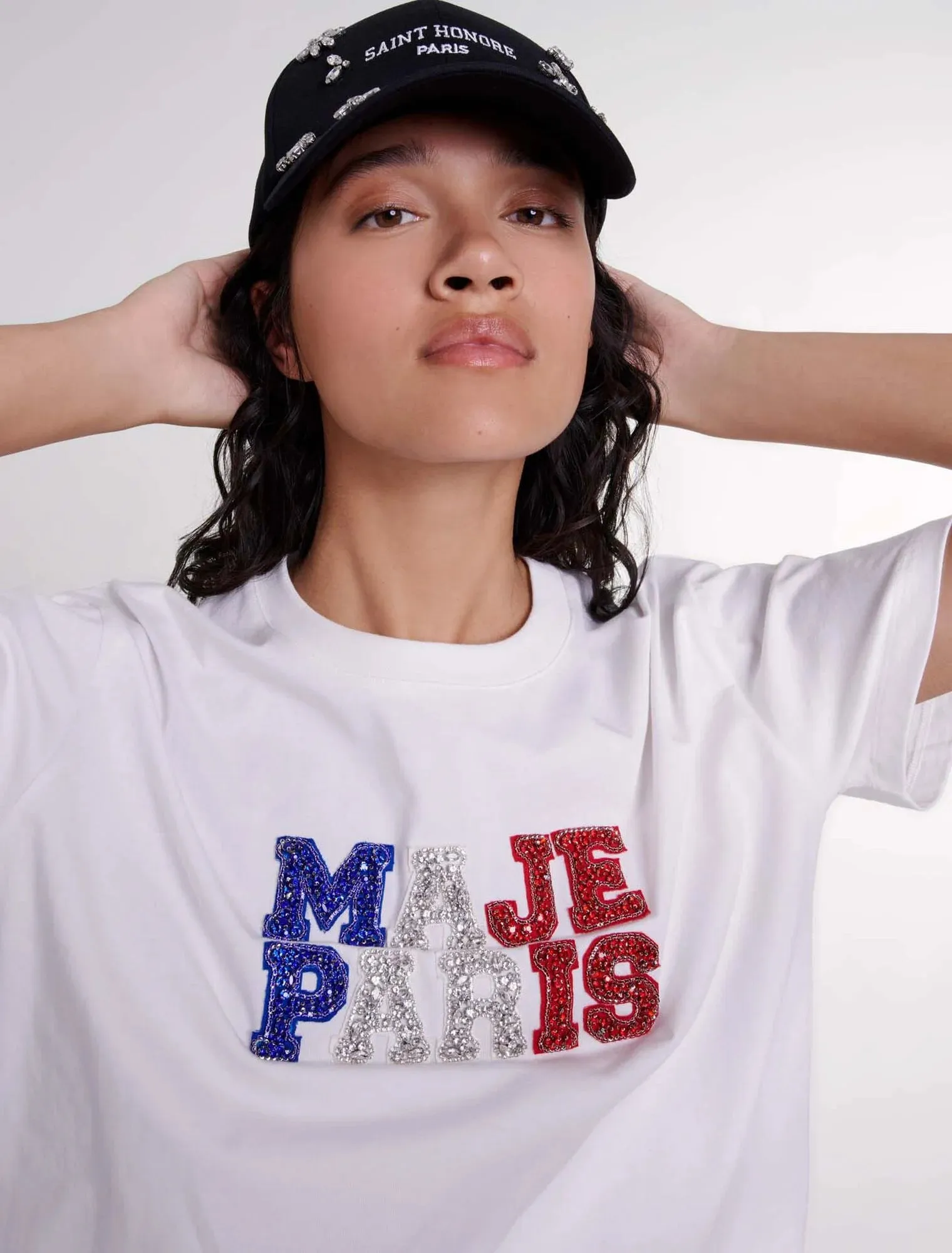 Maje Paris rhinestone T-shirt