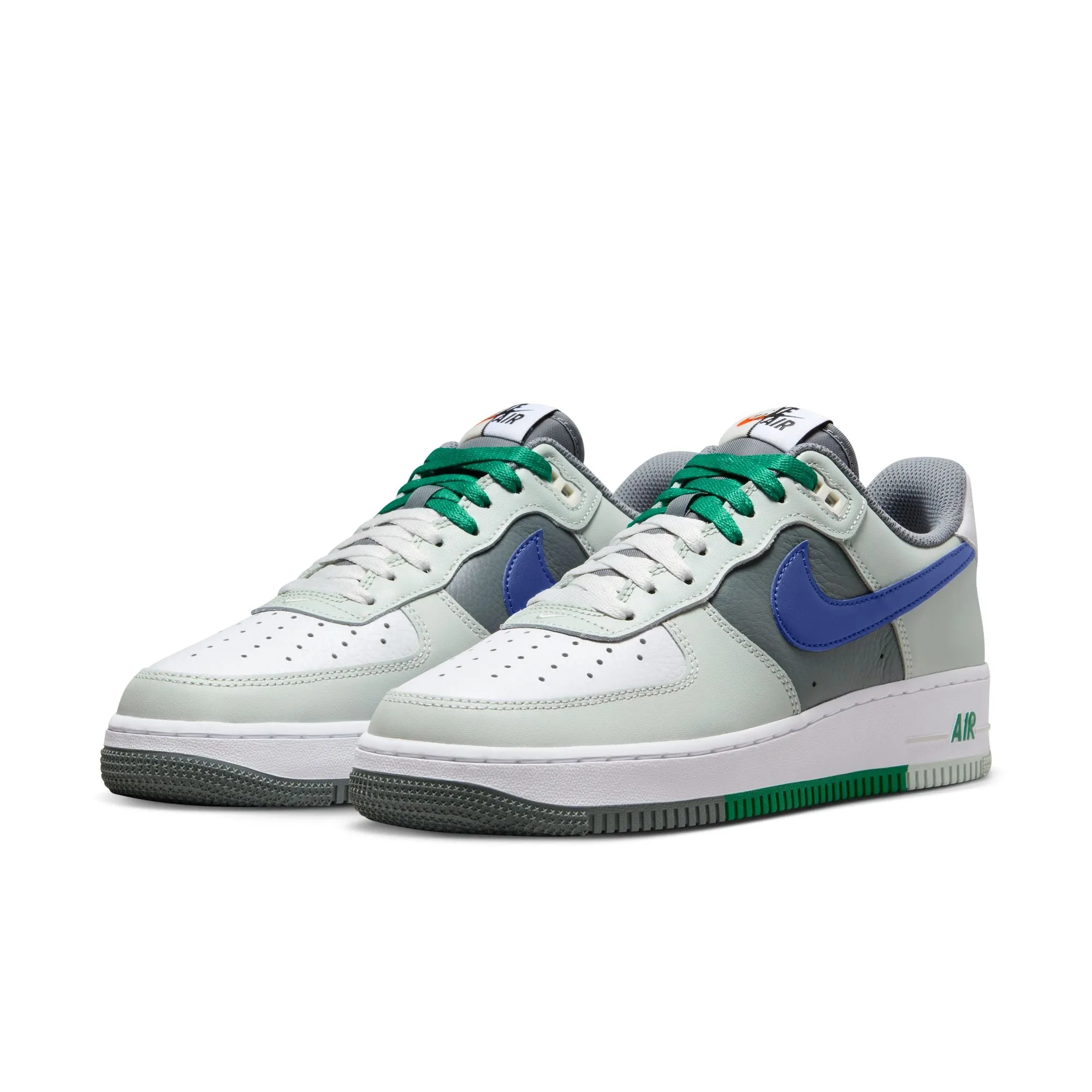 Men's Nike Air Force 1 '07 Lv8-LIGHT SILVER/DEEP ROYAL BLUE-WHITE