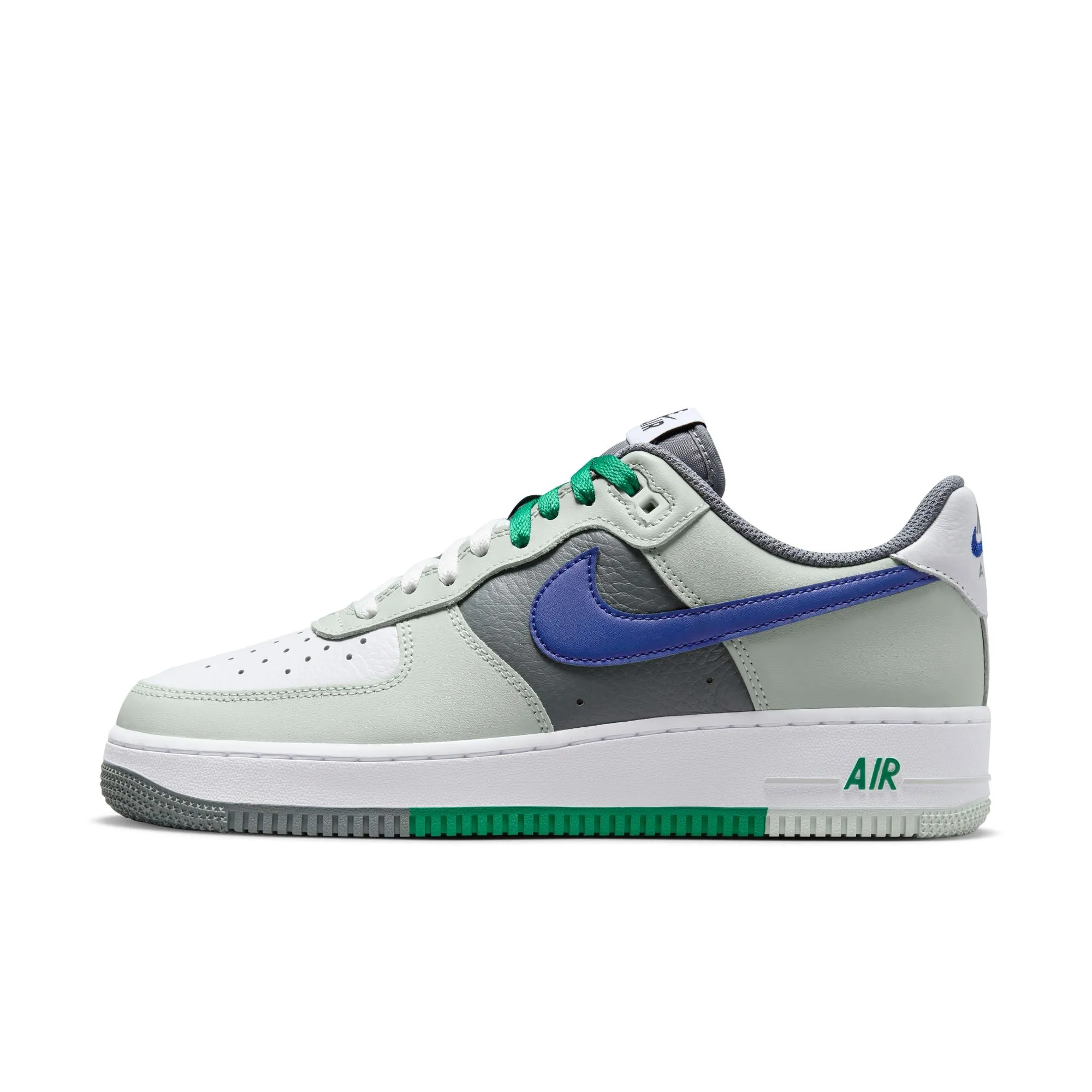 Men's Nike Air Force 1 '07 Lv8-LIGHT SILVER/DEEP ROYAL BLUE-WHITE