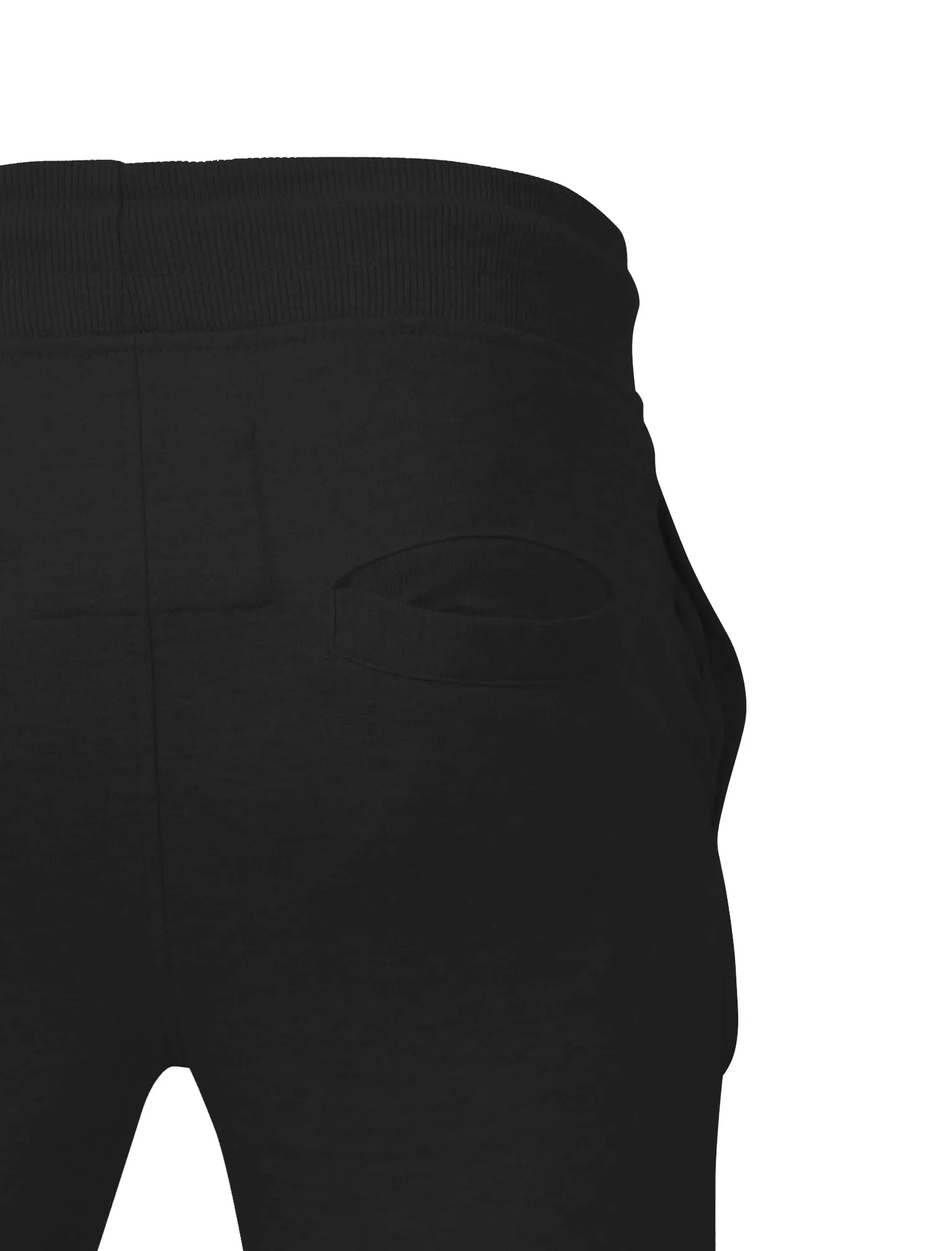 Mens Patrick Curved Panel Cuffed Joggers in Black