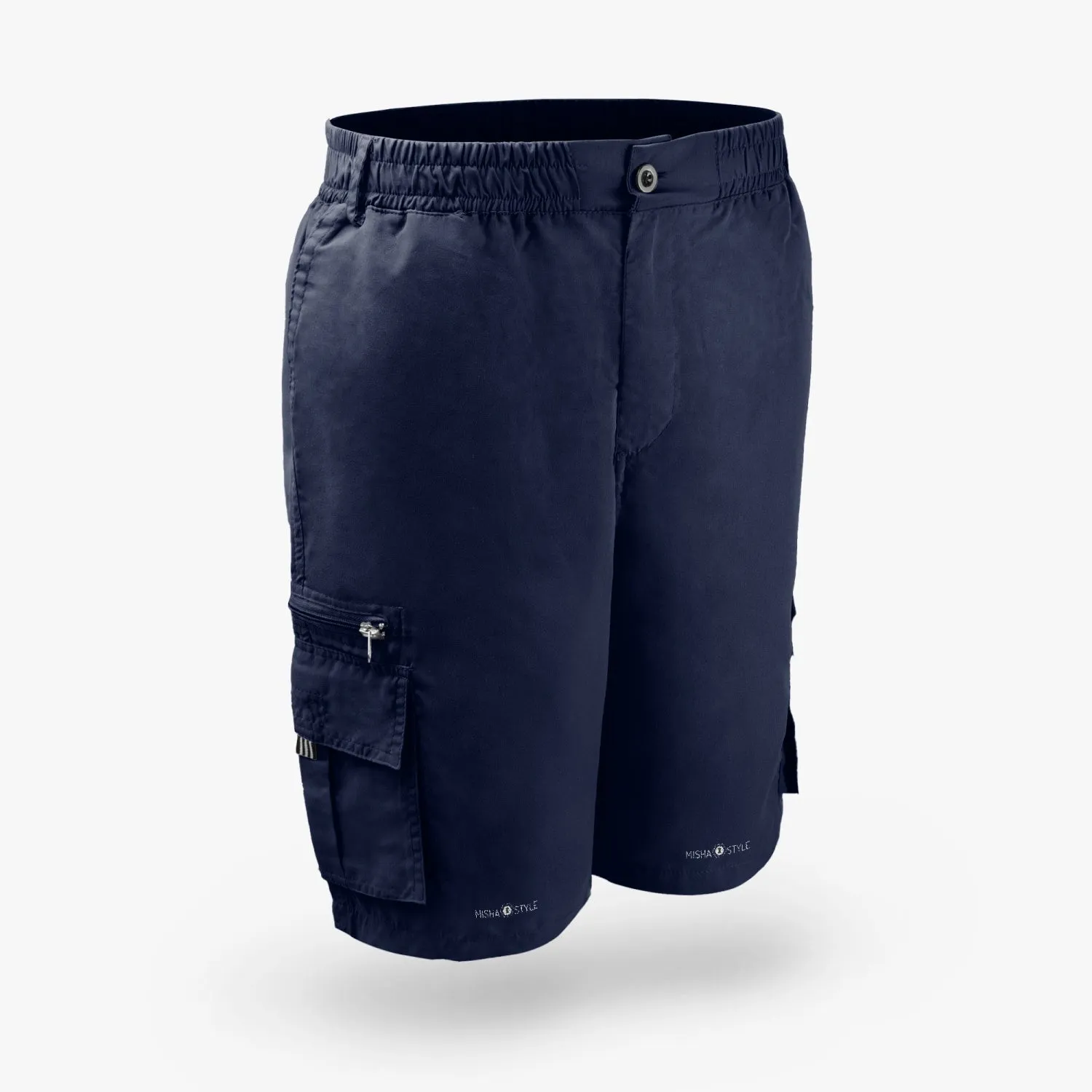 Misha Comfortable Men's Cargo Shorts - Navy