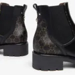 NEROGIARDINI WOMEN LEATHER COMBAT BOOTS IN BLACK