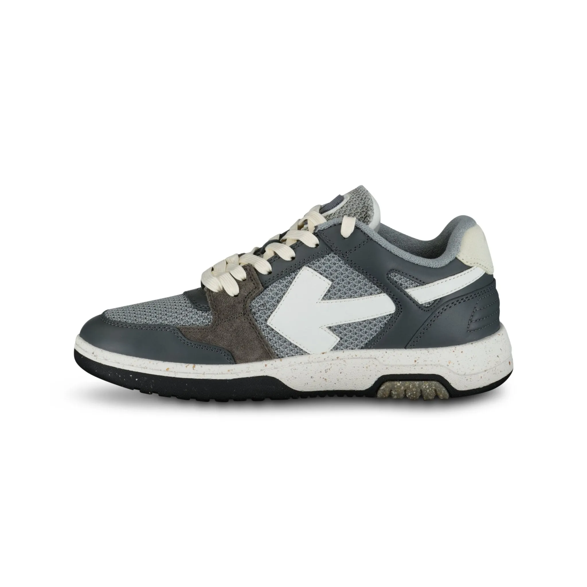 OFF-WHITE OUT OF OFFICE LOW MESH TRAINERS GREY