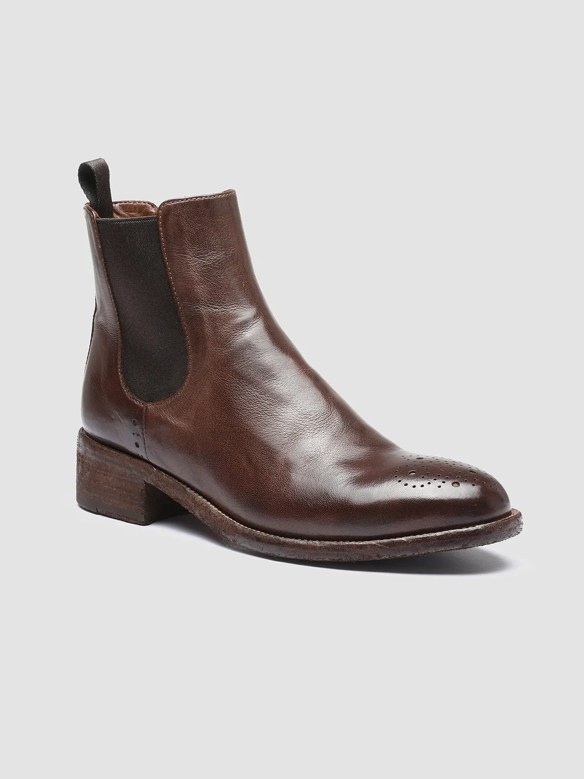 SELINE 002 - Brown Leather Chelsea Boots