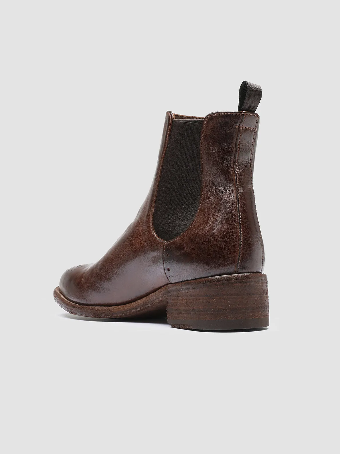 SELINE 002 - Brown Leather Chelsea Boots