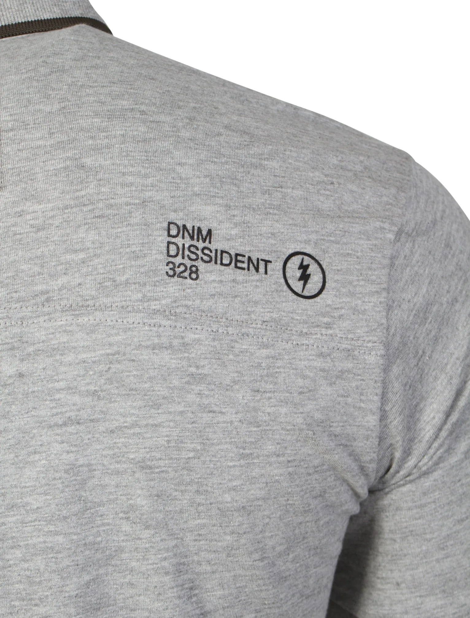 Terminal Cotton Polo Shirt in Light Grey Marl - Dissident