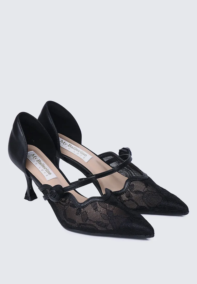 Timeless Blossoms Comfy Pumps In Black