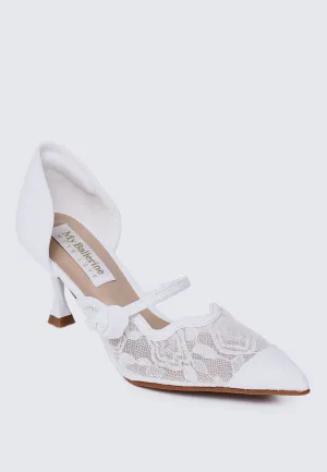 Timeless Blossoms Comfy Pumps In Ivory