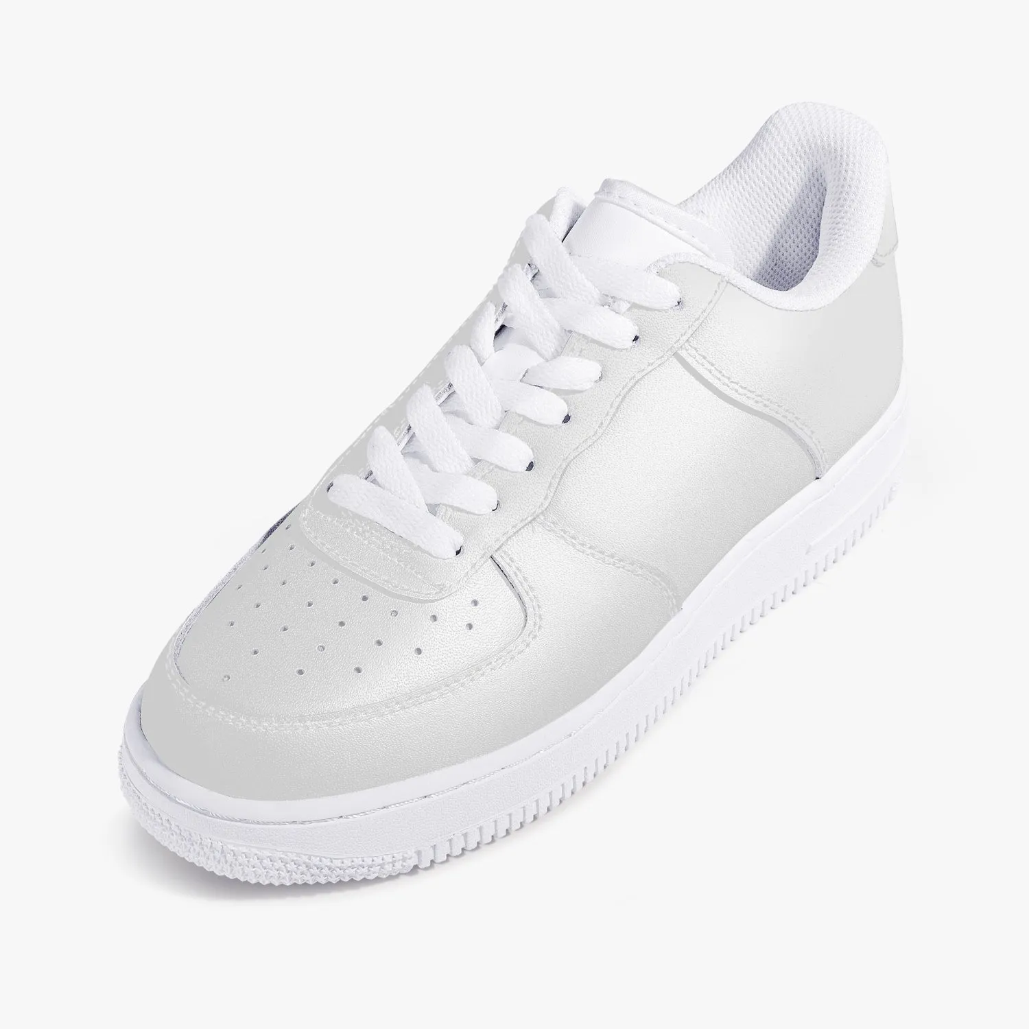 Top Leather Sports Women Sneakers - White